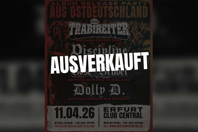 TRABIREITER - Releasekonzert in Erfurt, Club Central ausverkauft